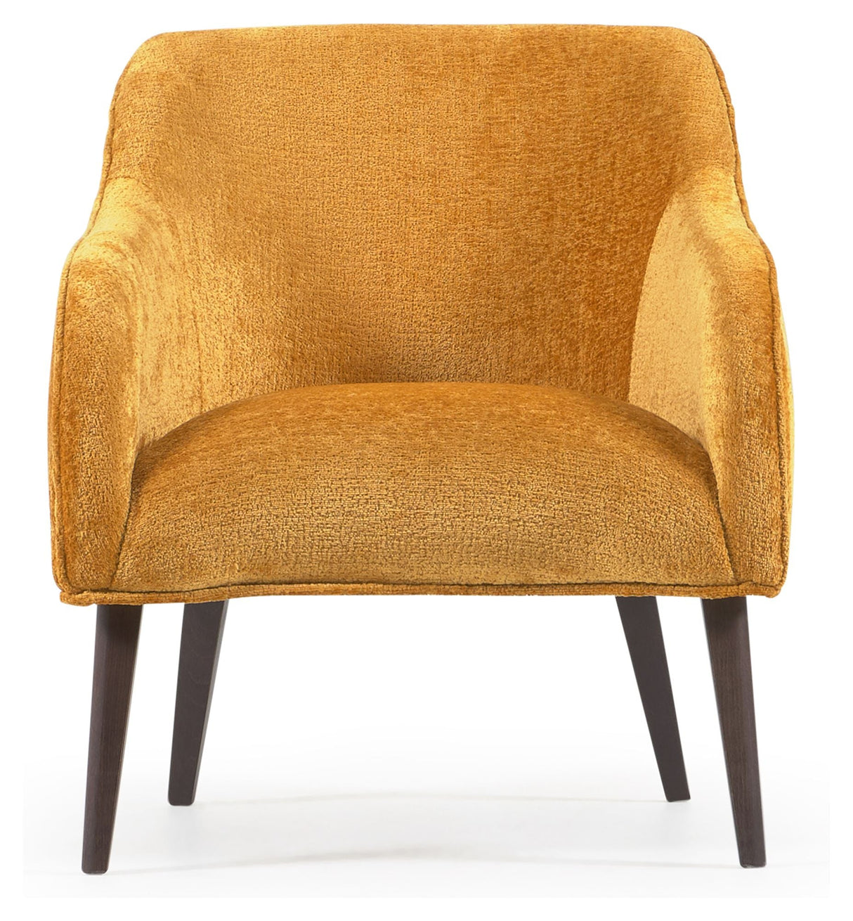 Bobly Lounge Chair, Yellow Chenille/träben Wenge Finish