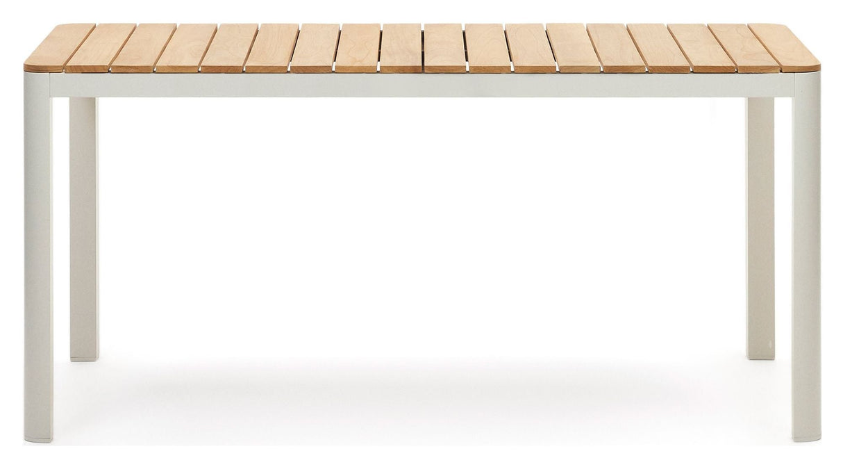 Bona Garden Table, White/Nature, 90x163