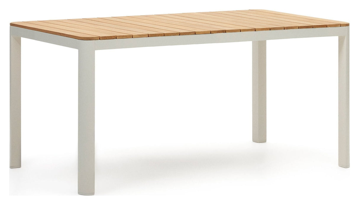 Bona Garden Table, White/Nature, 90x163