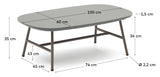 Bramant Lounge Table 100x60, Taupe