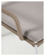 Cailin lounge stol beige rep/vitt