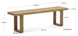 Canadell Bench, Nature Teak, f: 170