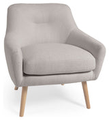 Candela Lounge Chair, Grey Fleece