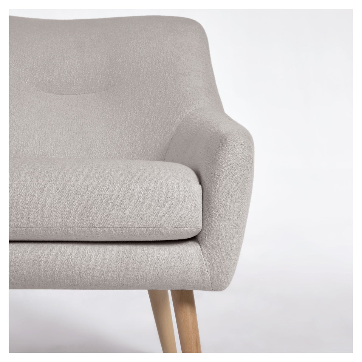 Candela Lounge Chair, Grey Fleece