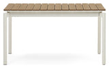 Canyelles trädgårdsbord med förlängning, White Alu, 140 (200) x90