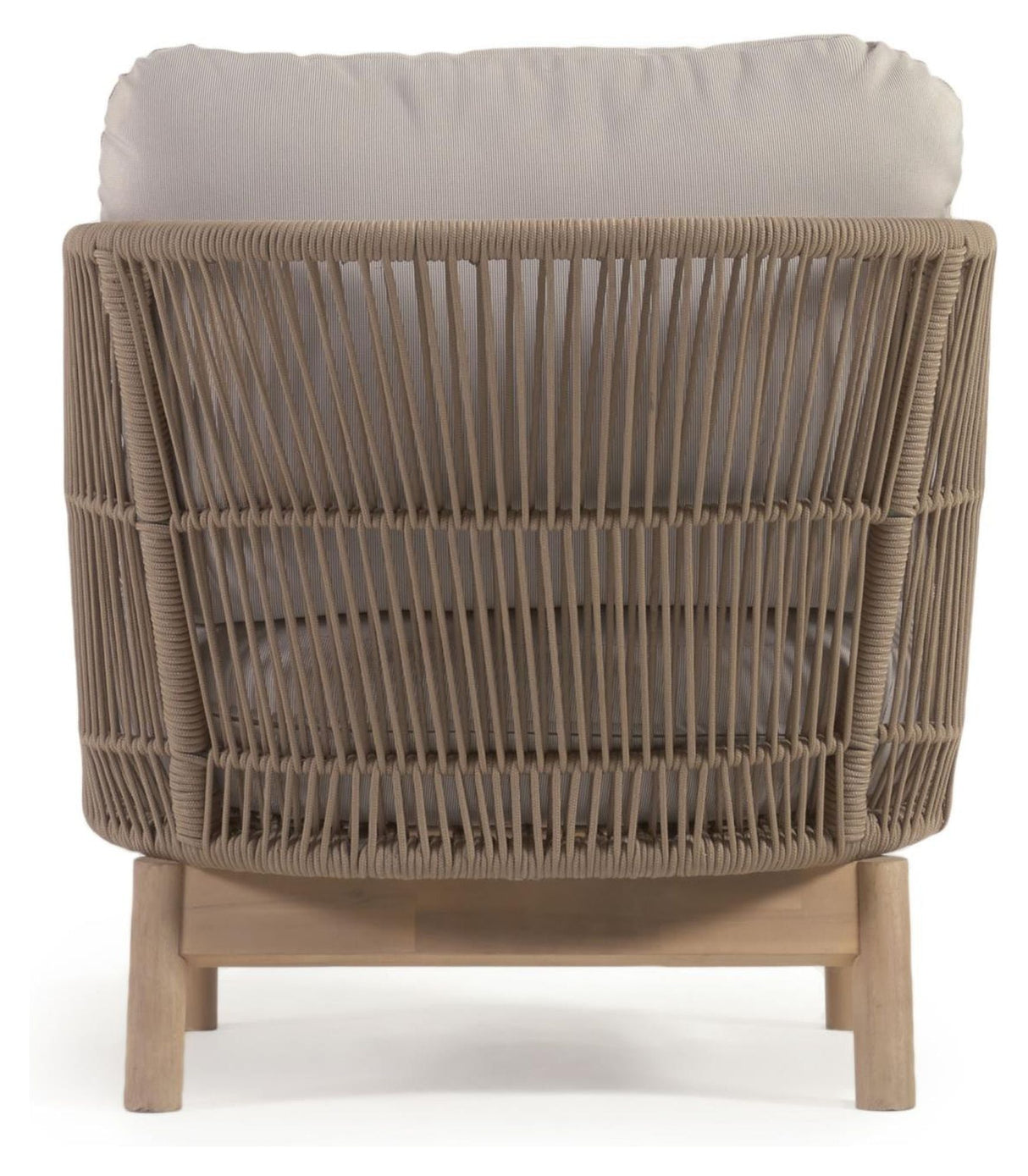 Catalina Lounge Chair w. beige rep, akacia trä