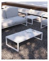 Comova Lounge Tabell 60x114, White Aluminium