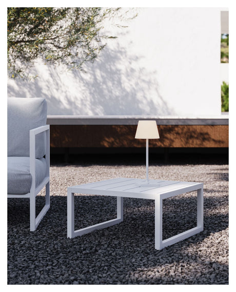 Comova Lounge Table 60x60, White Aluminium