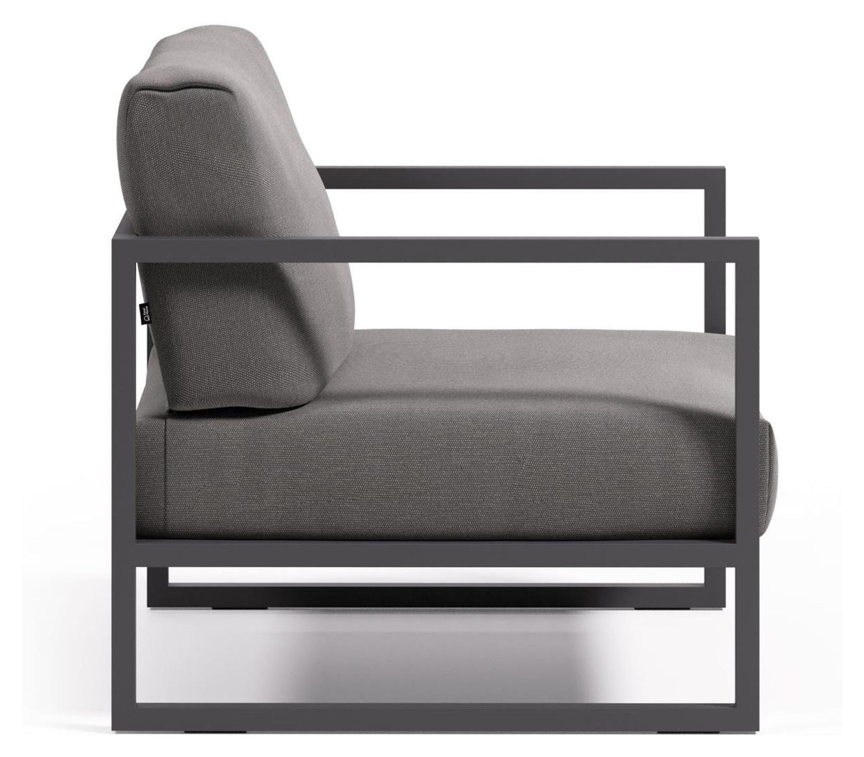 Comova Lounge Chair, Dark Grey/Black Aluminium