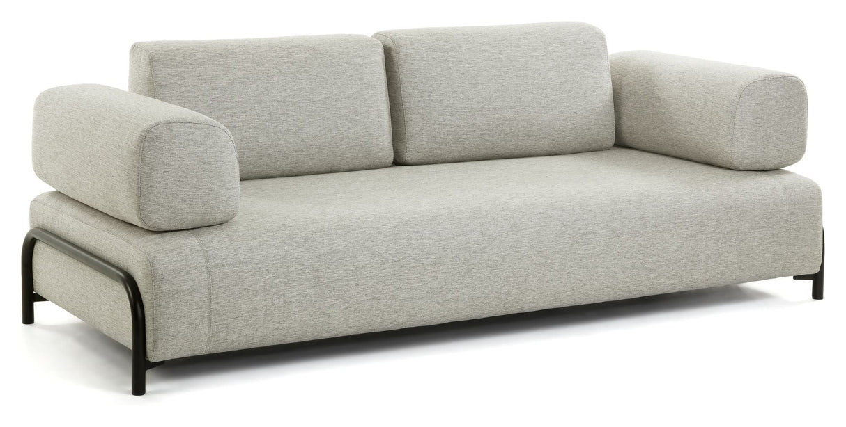 COMPO 3-sits soffa med armstöd, beige