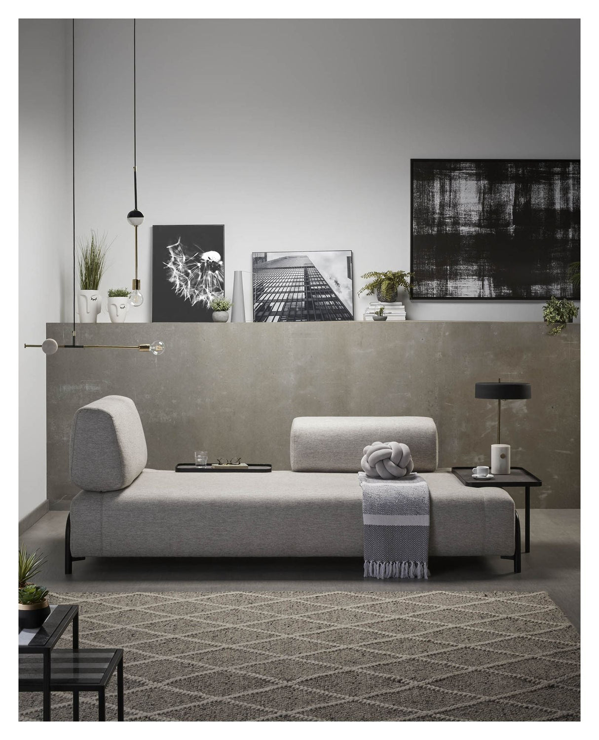 Compo 3-sits soffa w. liten bricka