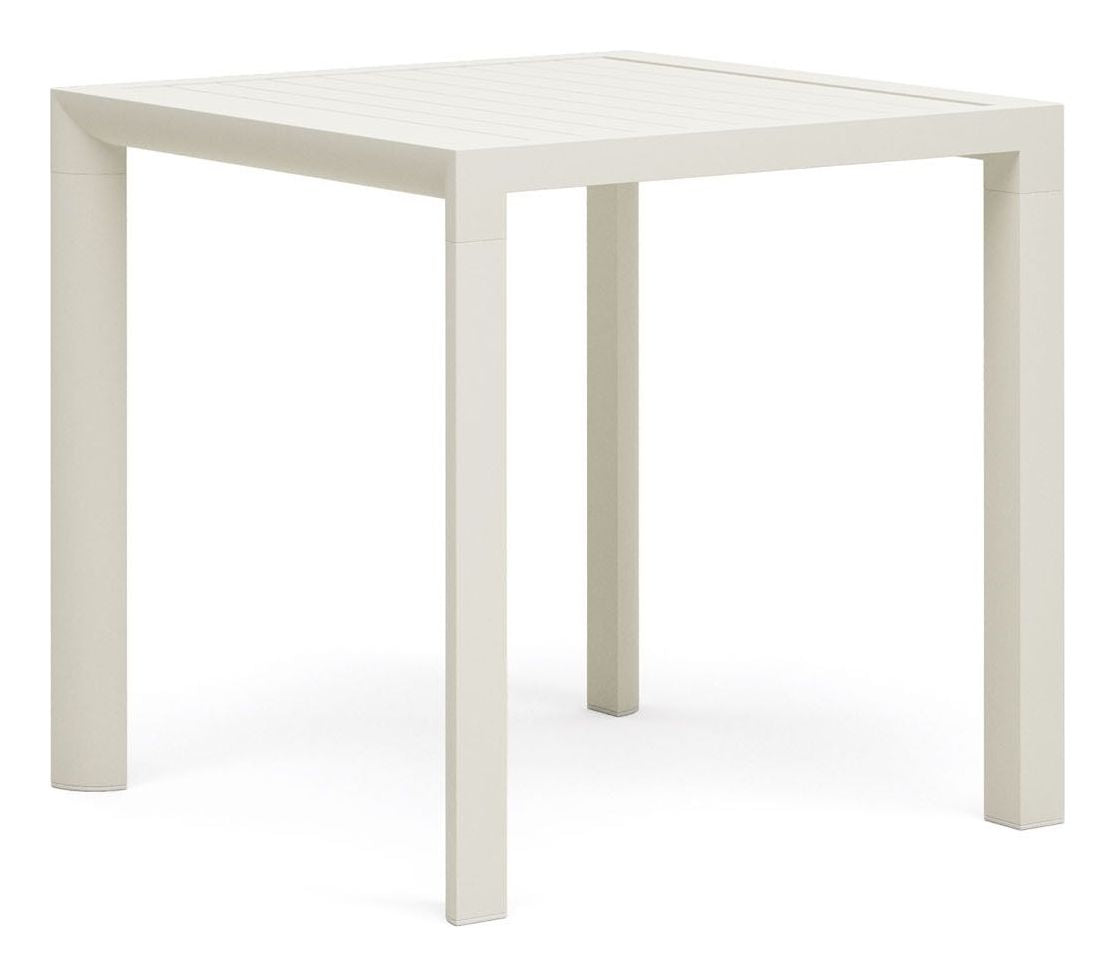 Culip Garden Table, White Alu, 77x77