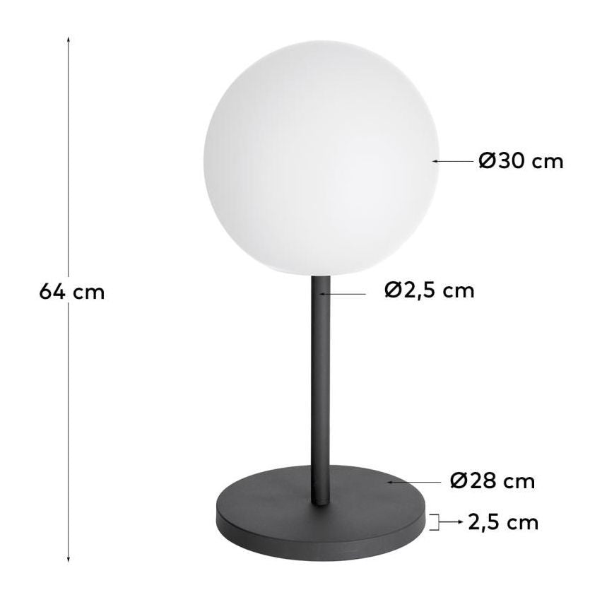 Dinesh LED -bordslampa Vit/svart stål