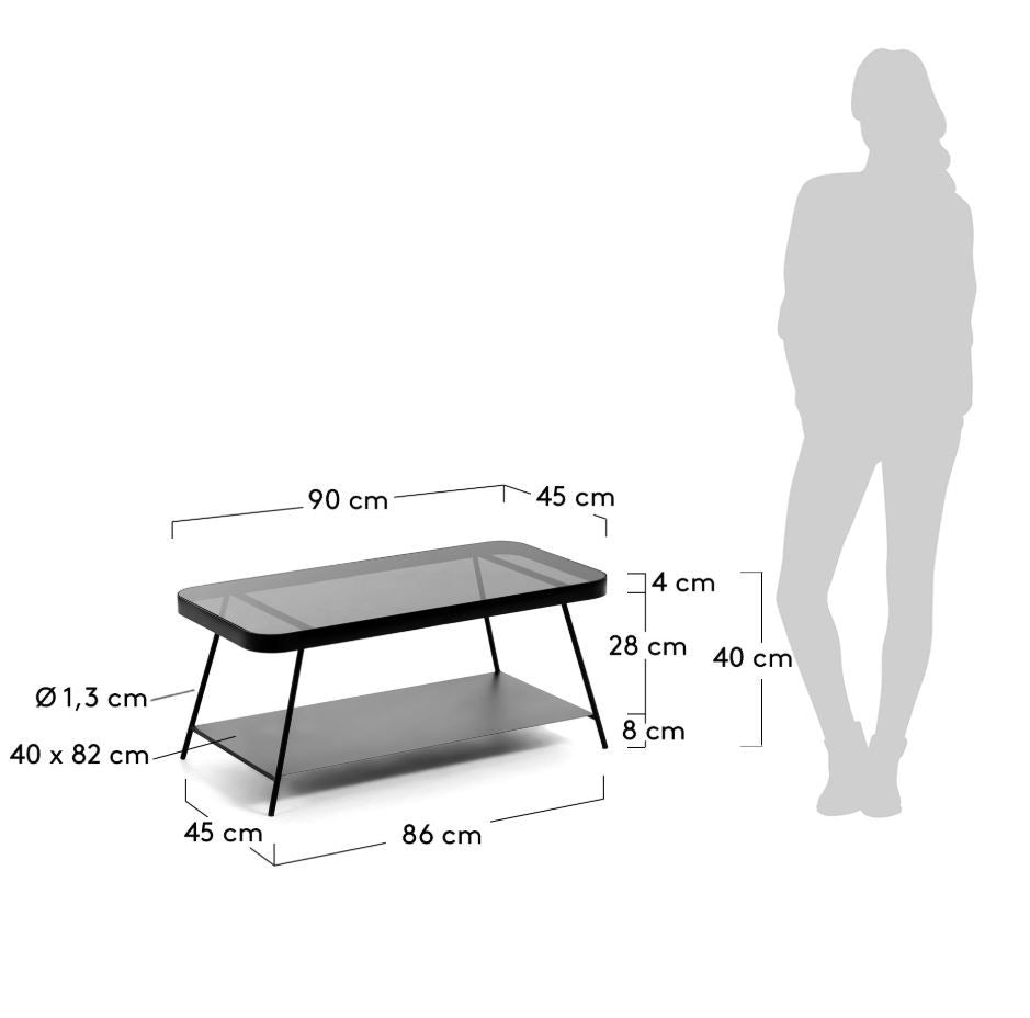 Duilia soffbord svart