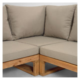 Flaviina 5-Pers. Lounge soffa akacacia