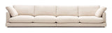 Gala 6-sits soffa, beige chenille tyg