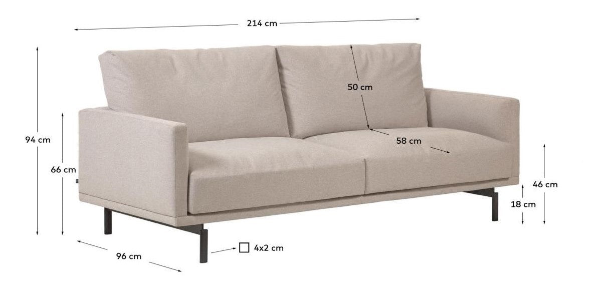 Galene 3 -sits soffa - beige