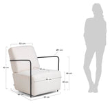 Gamer Lounge Chair White Teddy