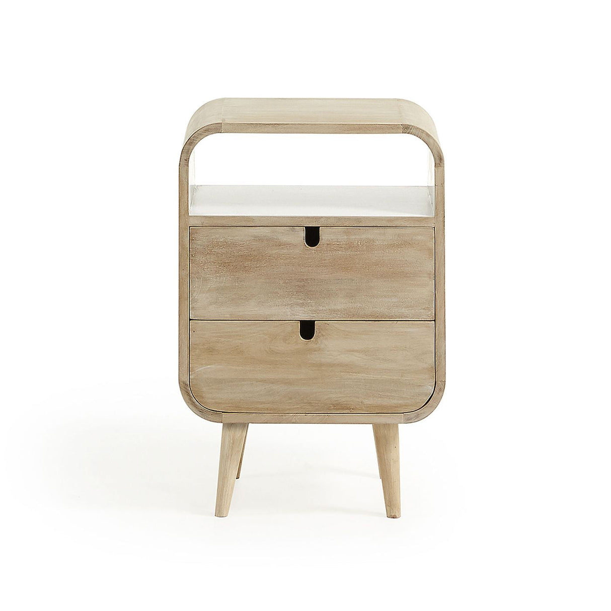 Gerald Bedside Table 60x40 Nature/White