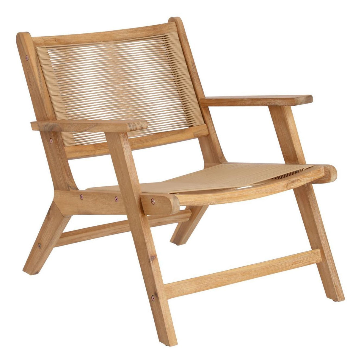 Geralda Lounge Chair, Acacia/Polyrattan flätan