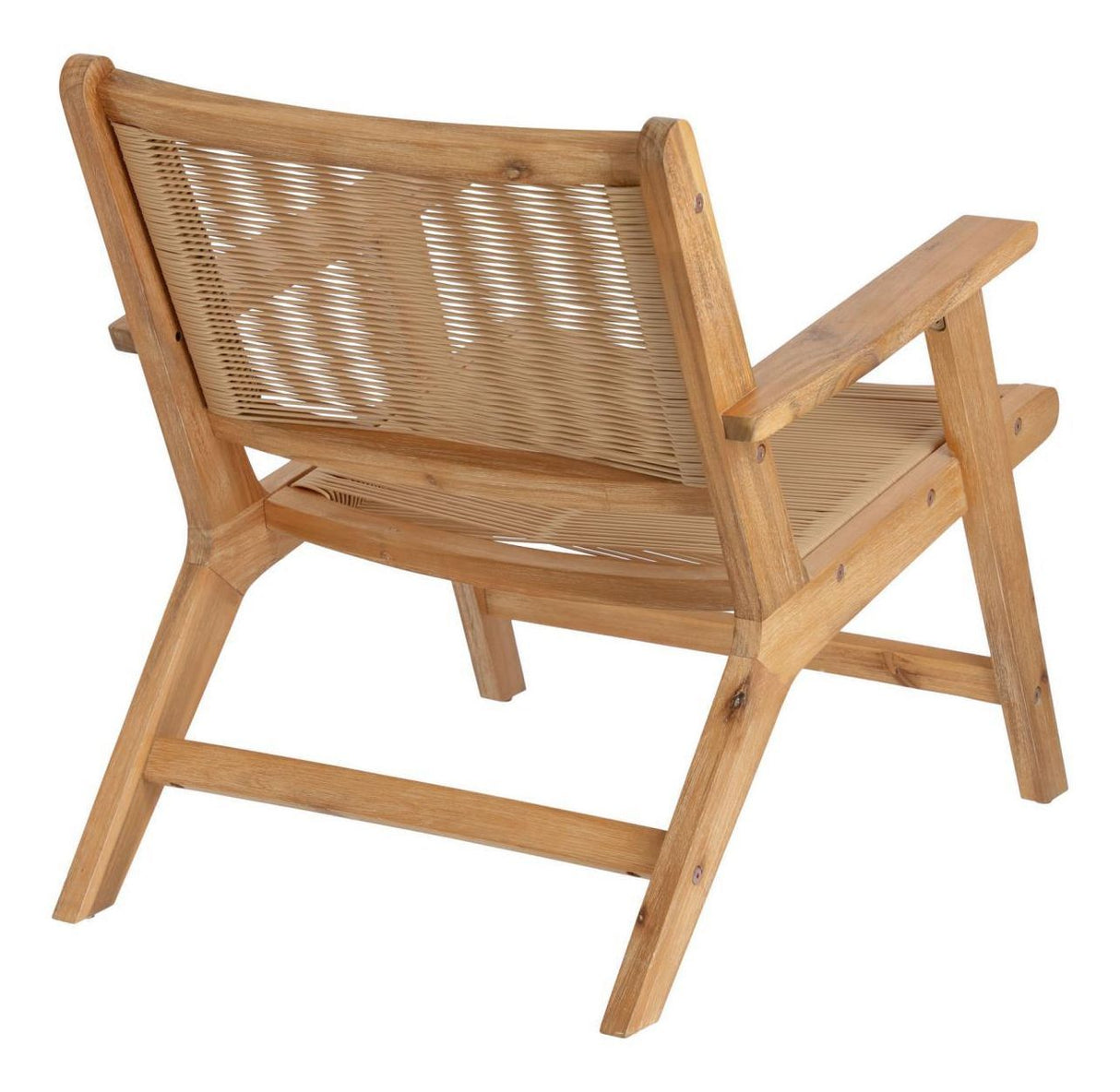 Geralda Lounge Chair, Acacia/Polyrattan flätan