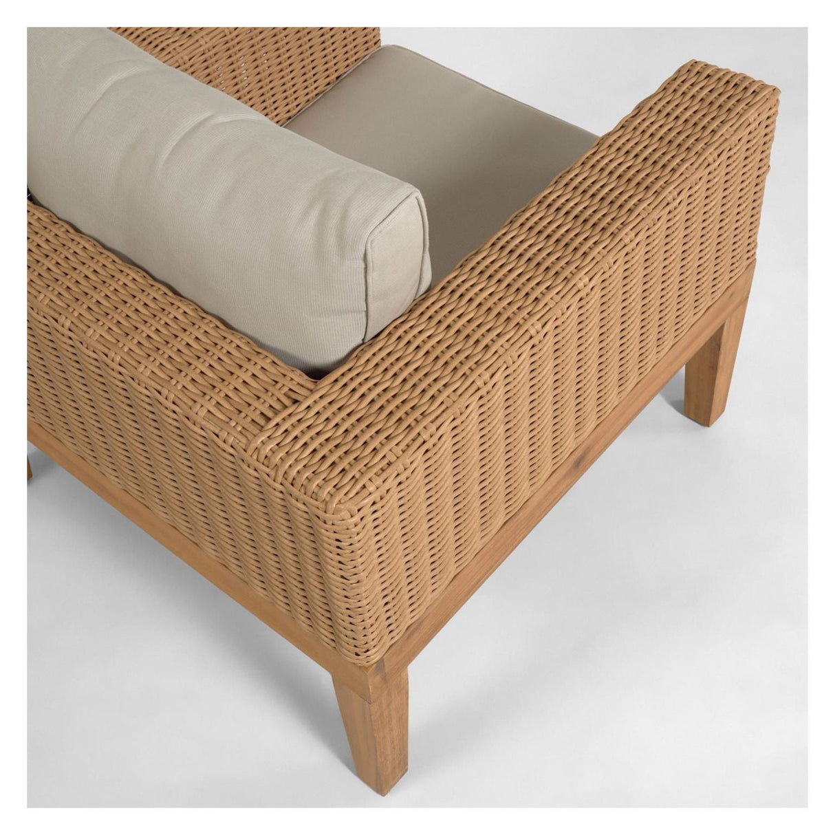 Giana lounge stol Acacia/Polyrattan