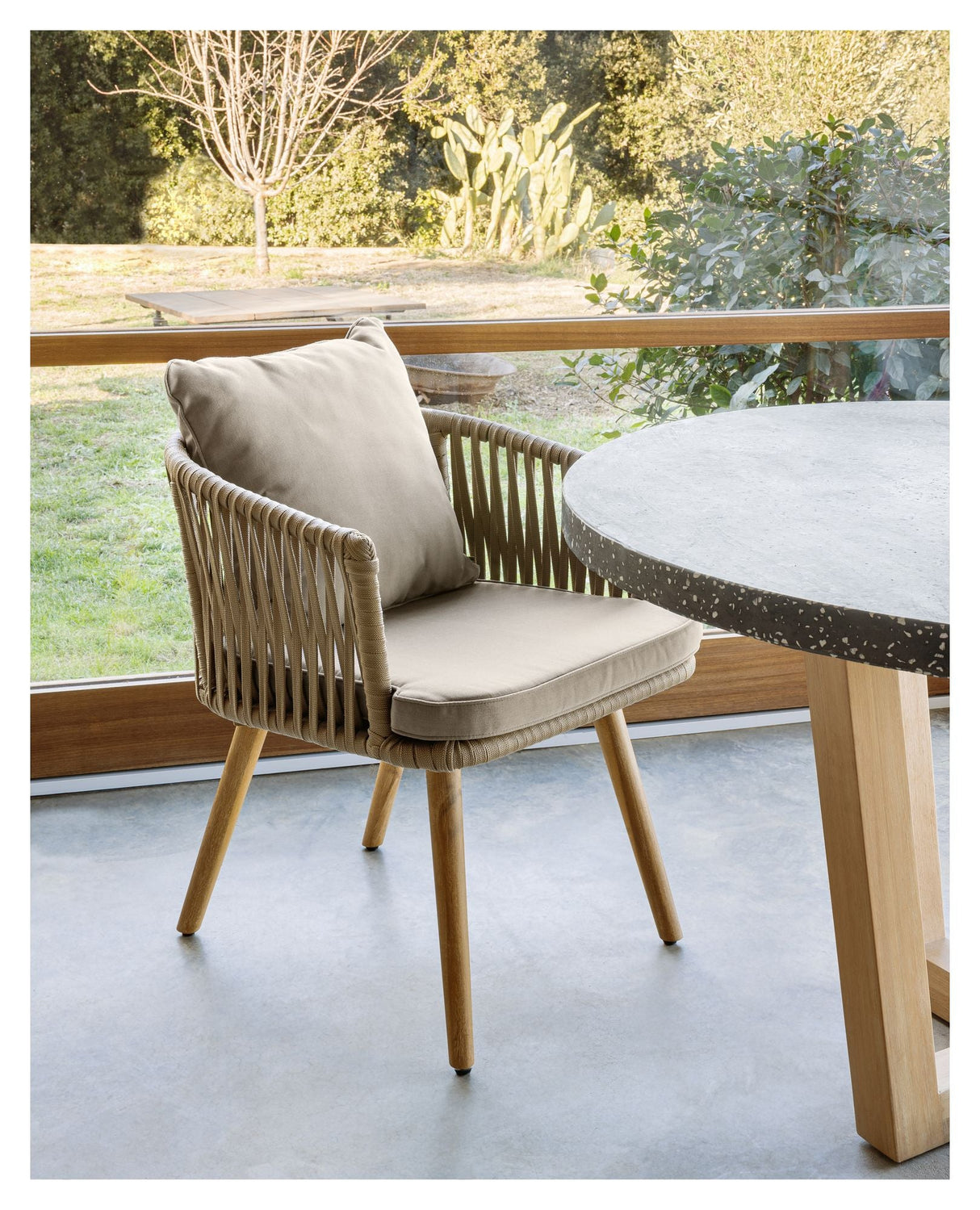 Hemilce Garden Chair Beige