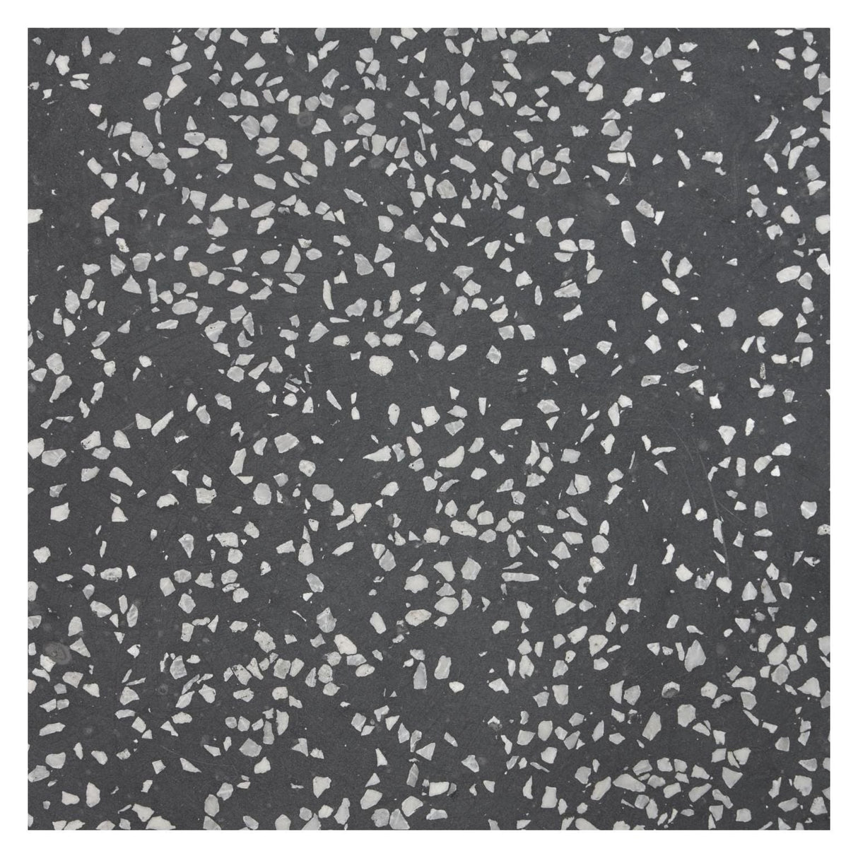 Jenell sidobord svart terrazzo-look, Ø35