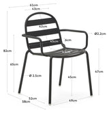 Joncols Garden Chair, Grey Alu