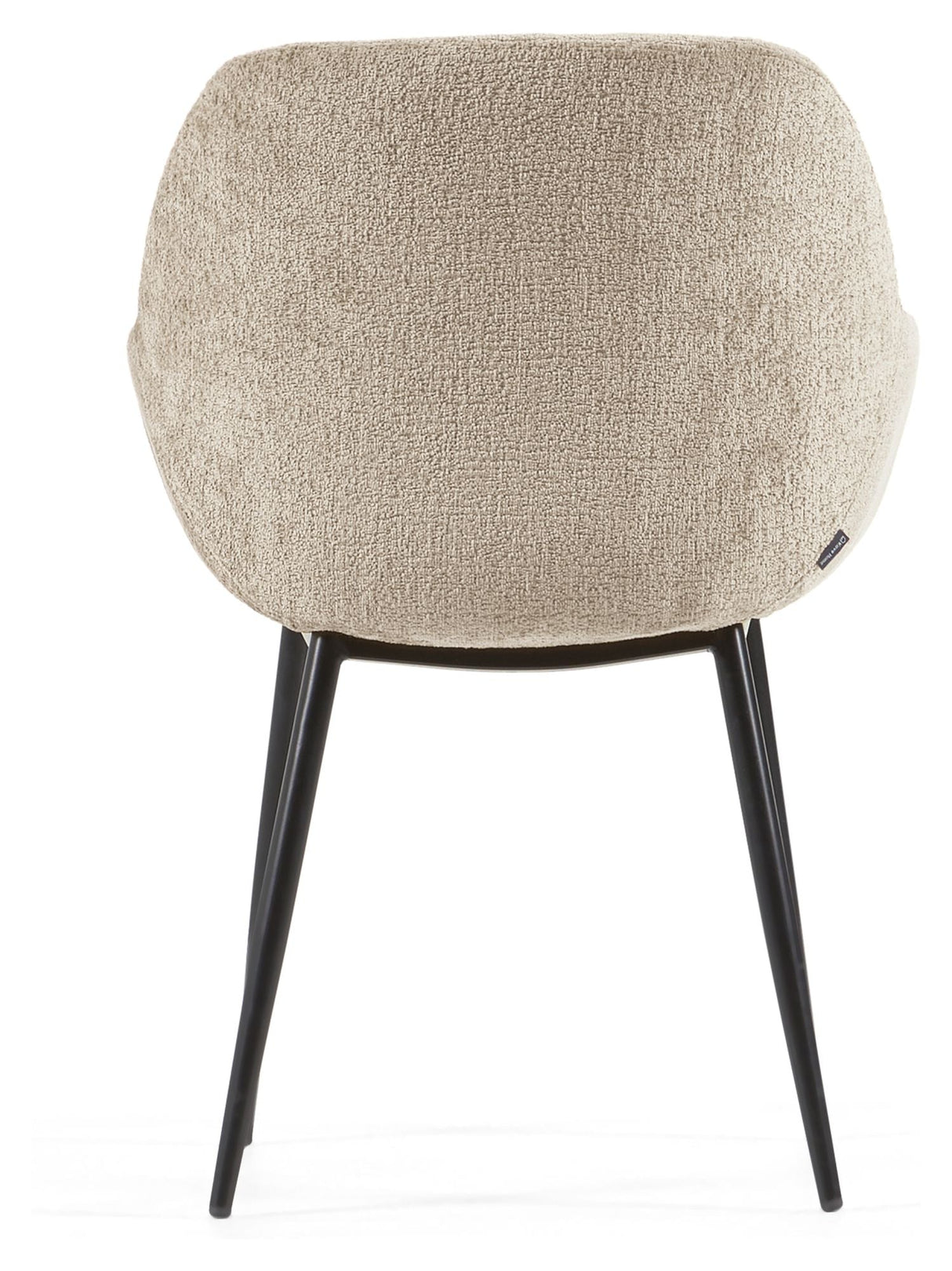 Konna matstol, beige chenille/svart stålben