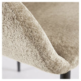 Konna matstol, beige chenille/svart stålben