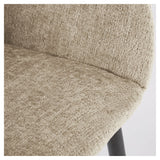 Konna matstol, beige chenille/svart stålben