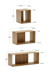 Litto hylluppsättning av 6 moduler, Oak Veneer, 101x152