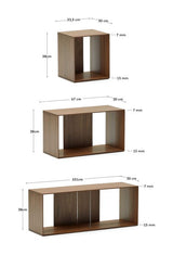 Litto hylluppsättning av 6 moduler, valnöt definiera, 101x152