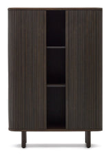 Mailen High Sideboard med 2 dörrar, Ash Veneer/Dark Finish, 110x140