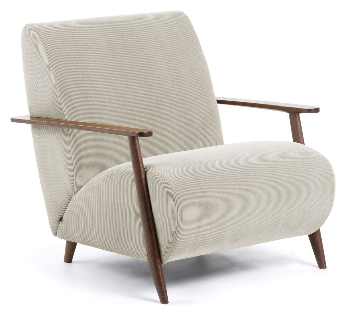 Marthan Lounge Chair Beige Velvet