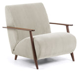 Marthan Lounge Chair Beige Velvet