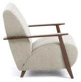 Marthan Lounge Chair Beige Velvet