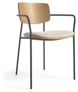 Maureen Dining Chair, Oak Veneer/Beige Fabric