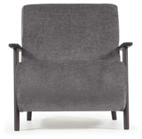 Meghan Lounge Chair, Grey Chenille/träben Wenge Finish