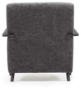 Meghan Lounge Chair, Grey Chenille/träben Wenge Finish