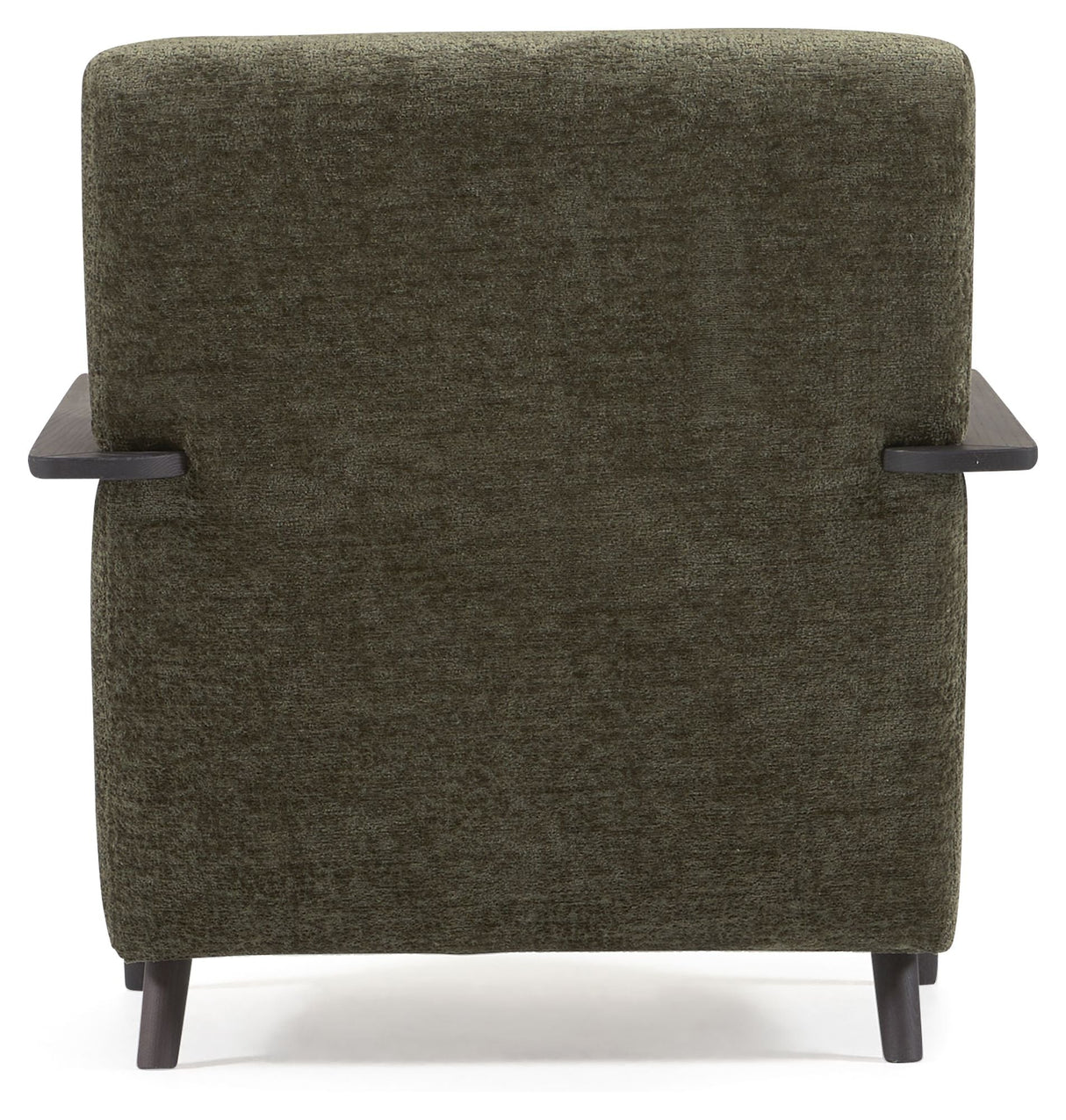 Meghan Lounge Chair, Green Chenille/träben Wenge Finish