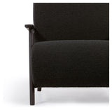 Meghan Lounge Chair, Black Lambskin Look/Wenge Ash