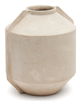 Meja Vase, Beige Papier-Mâché, H: 38