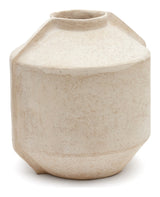 Meja Vase, Beige Papier-Mâché, H: 47