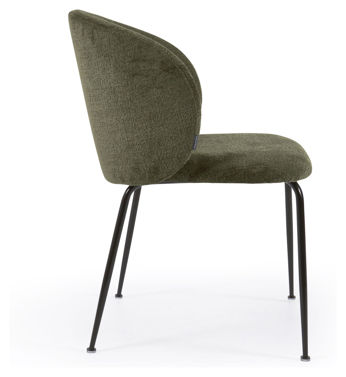 Minna Dining Chair, Green Velor Chenille