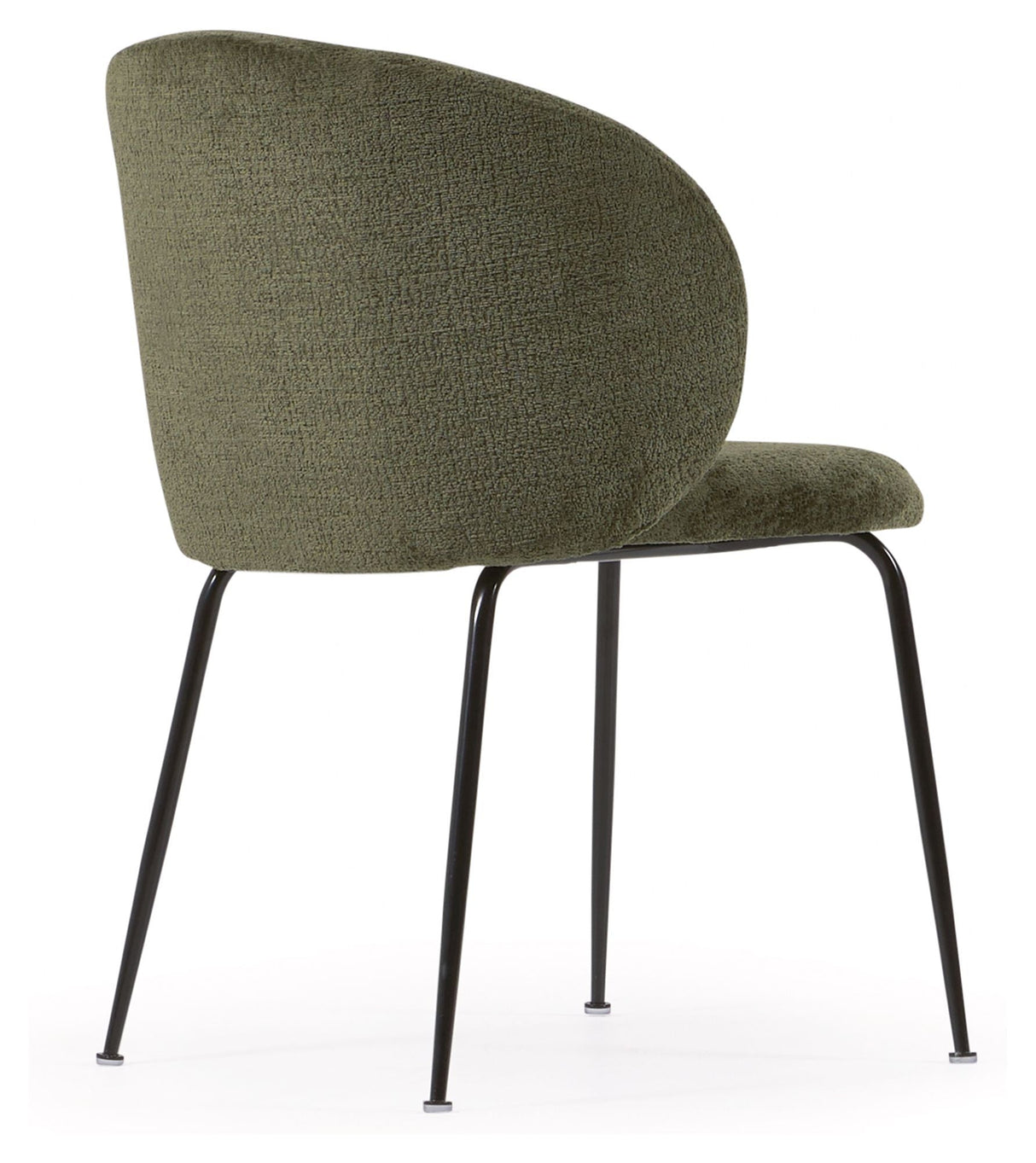 Minna Dining Chair, Green Velor Chenille