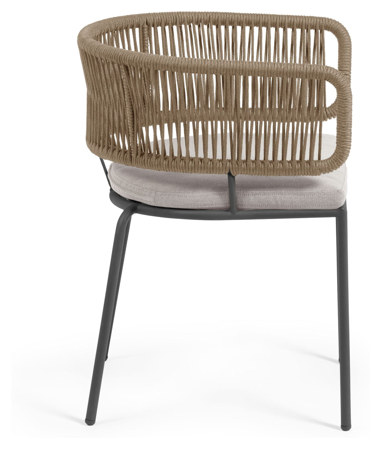 Nadin Lounge Chair w. beige rep, galvaniserade stålben