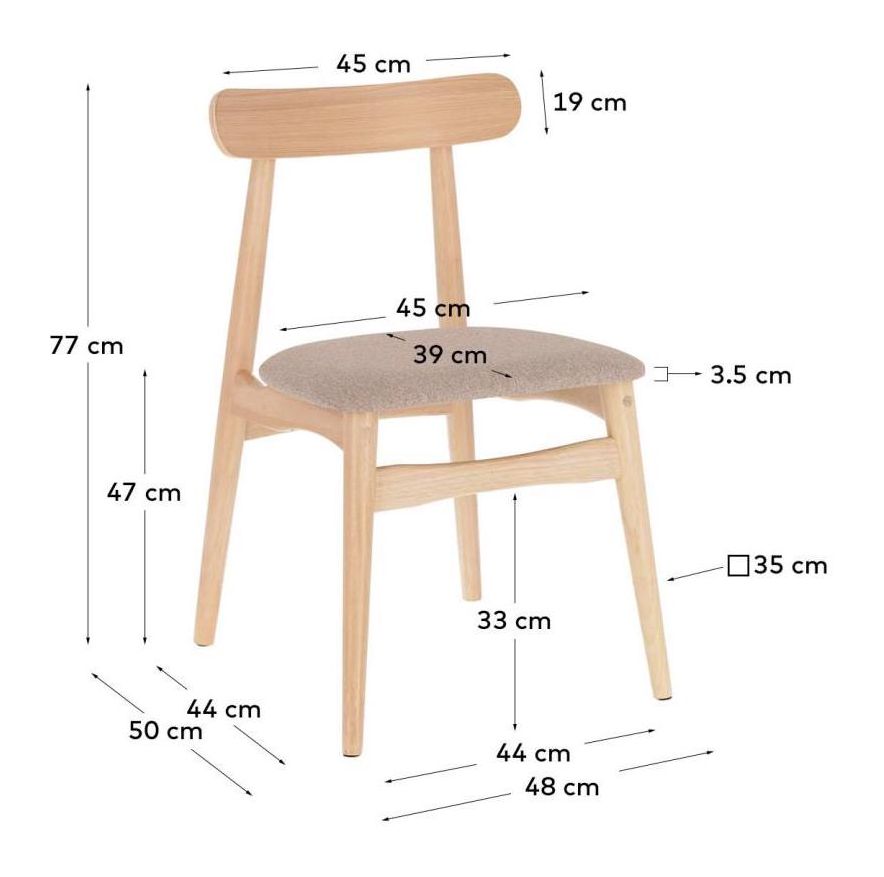 Nayme Dining Chair, Beige