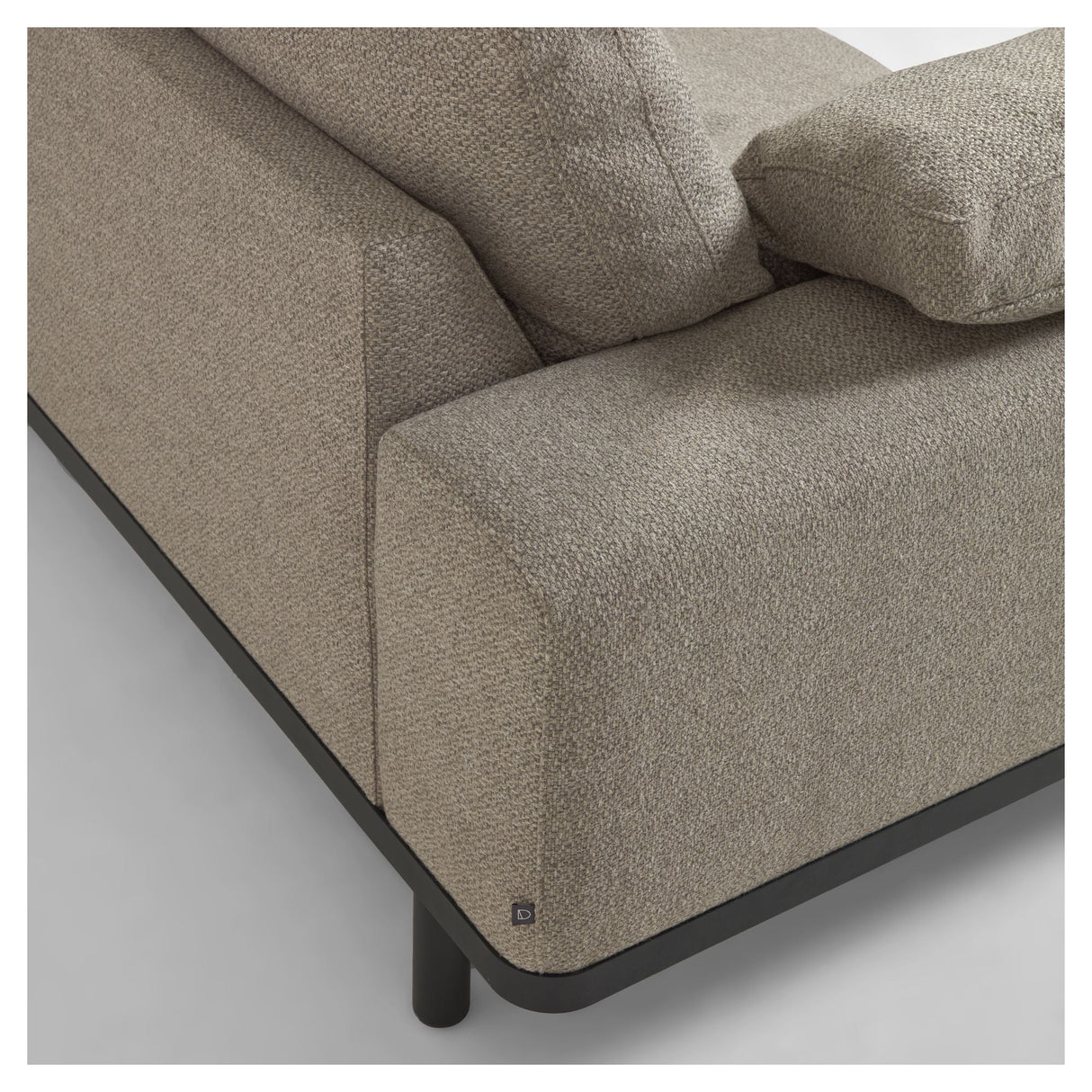 NOA 3-Pers. Soffa, beige med svarta ben